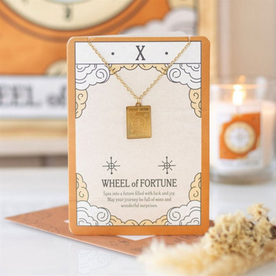 Wheel Of Fortune Tarot Necklace On Greeting CardLucky Gift For Tarot Lovers from B&Q