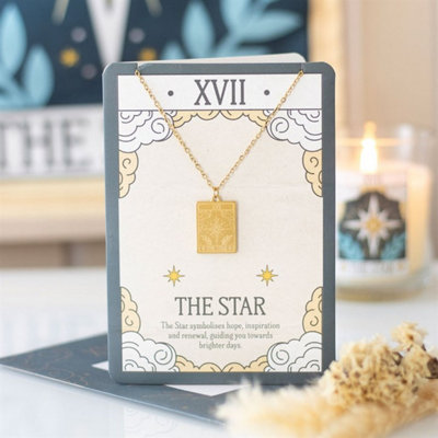 Star Tarot Necklace Gift On Greeting CardHope & Inspiration Jewelry from B&Q