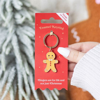  - Festive Gingerbread Man KeyringCute Holiday Bag & Key Accessory