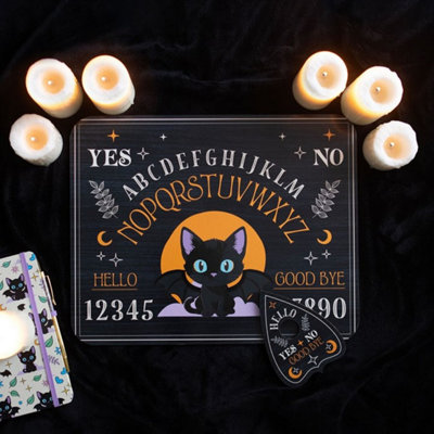 Mystical Bat Cat Talking Spirit Board With Planchette For Fun from B&Q