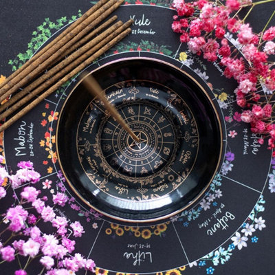 Wheel Of The Year Incense HolderCeramic Ritual & Meditation Accessory from B&Q