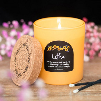 Litha Wildflower Wheel Of The Year CandleSummer Solstice Rituals from B&Q
