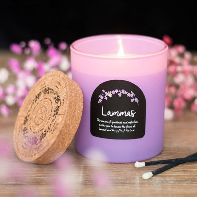 Lammas Cinnamon & Orange Wheel Of The Year CandleVegan35Hr Burn from B&Q
