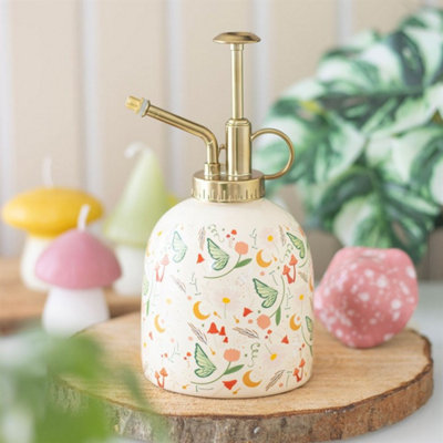 Fairy Folklore Ceramic Plant Mister With Gold NozzleWhimsical Garden Decor from B&Q