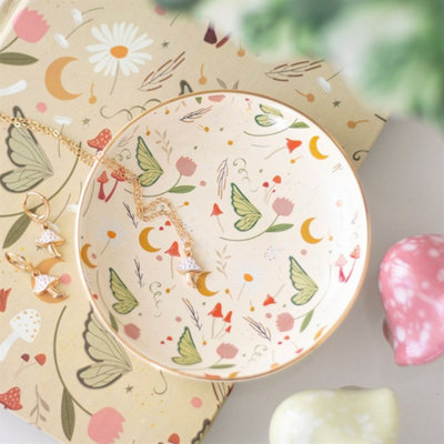 Fairy Folklore Ceramic Trinket DishGarden Fairy Jewelry Holder from B&Q