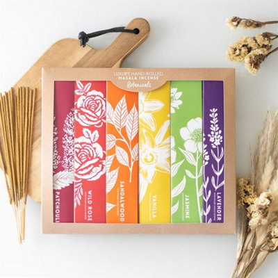 Aromatic Botanical Masala Incense Stick Set6 FragrancesVegan from B&Q