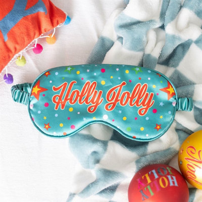 Holly Jolly Satin Sleep MaskFestive Light Blocking & Comfort from B&Q