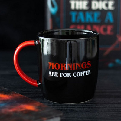 Morning Coffee MugBold Red & White Text350MlDishwasher Safe from B&Q