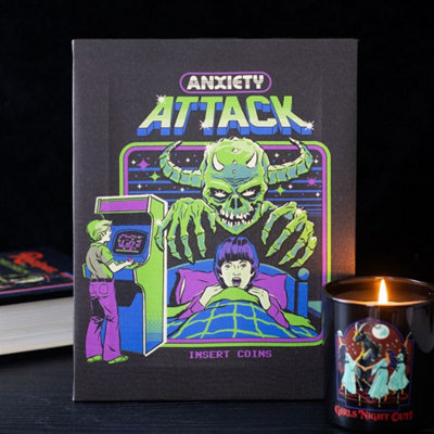 Anxiety Attack Canvas Plaque By Steven Rhodes 19X25Cm Retro Wall Art from B&Q