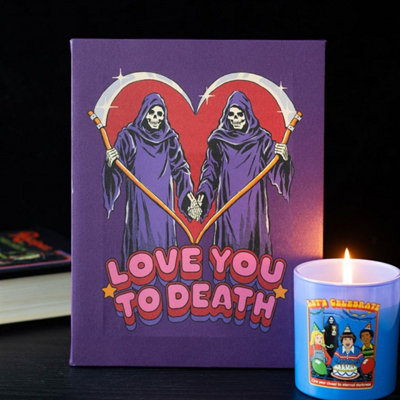 Love You To Death Canvas PlaqueGothic Relationship Gift 19X25Cm from B&Q