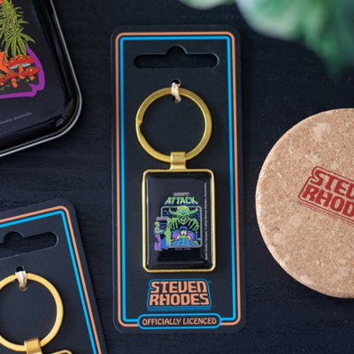Anxiety Attack KeyringRetro Arcade Style By Steven Rhodes from B&Q