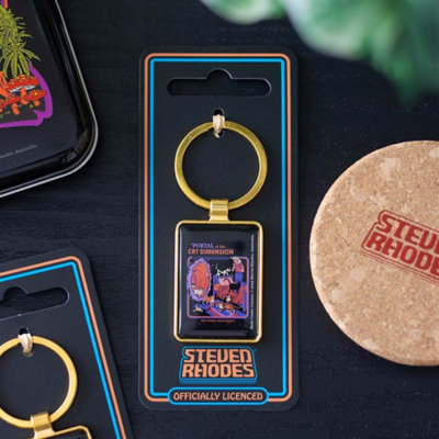 Cat Dimension Keyring By Steven RhodesRetro Feline Portal Accessory from B&Q
