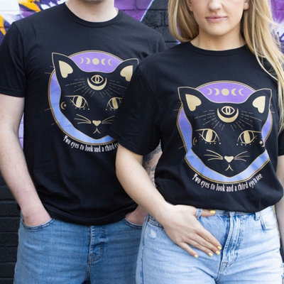 Mystic Mog Black Cat Unisex T-ShirtMagical SymbolismXl from B&Q