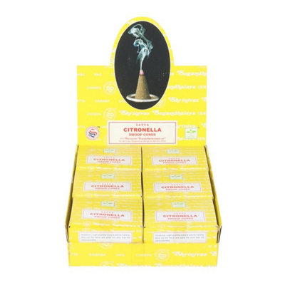 Satya Citronella Dhoop Incense ConesPack Of 12Mosquito Repellent from B&Q