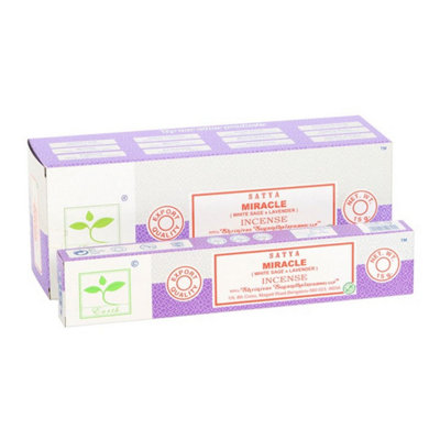 Set Of 6 Satya Miracle Earth Incense SticksSpiritual & Uplifting from B&Q