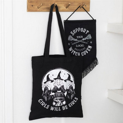 Girls Will Be Girls Witchy Tote BagSpell-Casting WitchesStylish & Durable from B&Q