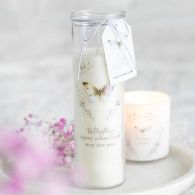 Butterflies Appear Vanilla CandleMemorial Gift & Sympathy Tribute from B&Q