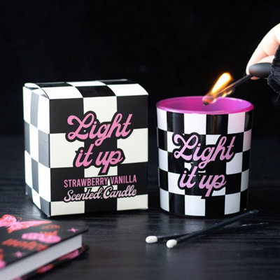 Light It Up Strawberry Vanilla CandleRebellious Scented Candle from B&Q