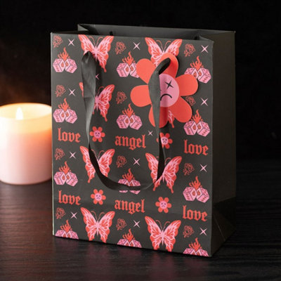 23Cm Flaming Butterfly Gift BagCyberpunk Pop-Punk Gift Wrap from B&Q