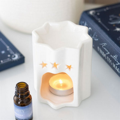 White Star-Shaped Oil Burner For Fragrance & SerenityHome Decor from B&Q