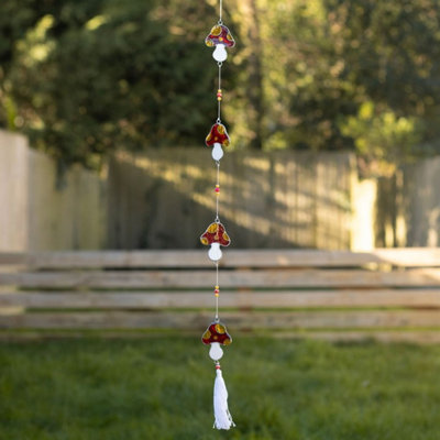 Vibrant Resin Mushroom SuncatchersWindow & Garden Decor from B&Q