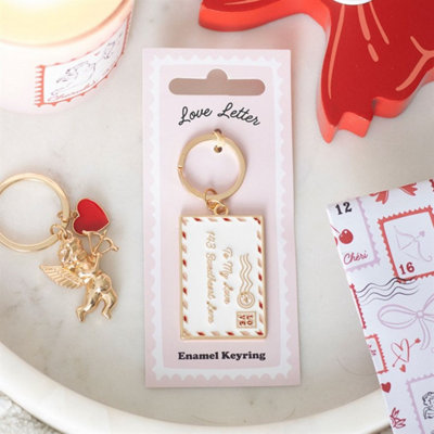 Enamel Love Letter KeyringCute Valentines Day Gift & Keepsake from B&Q