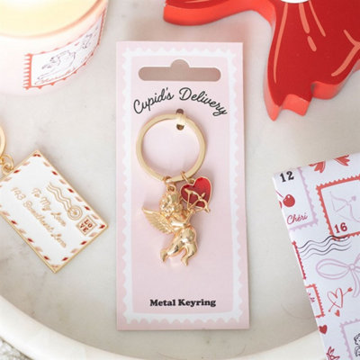 Cupid's Delivery Cherub KeyringCute Valentine's Day Gift & Accessory from B&Q