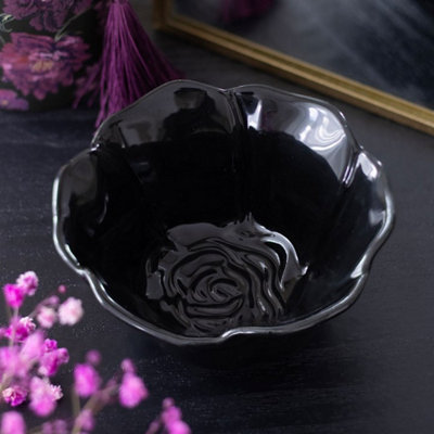 Black Rose Trinket DishElegant Keepsake Cradle For Boudoirs from B&Q