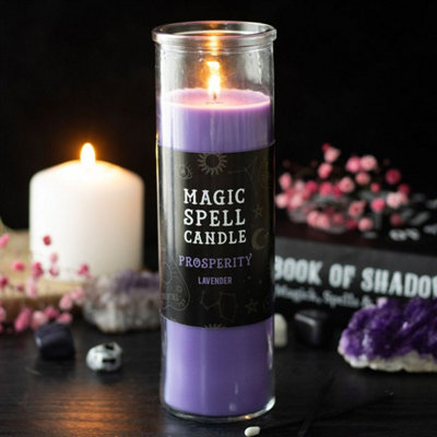 Prosperity Lavender Spell Candle For Abundance & Growth from B&Q