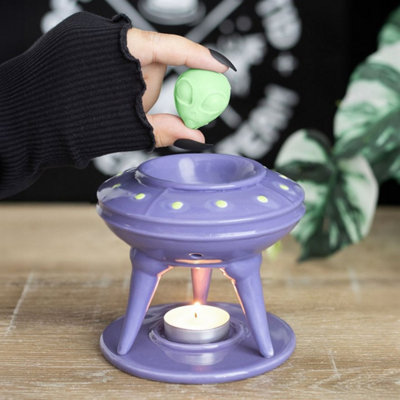 Ufo Wax Burner With Lime Alien Wax MeltsFun Home Fragrance Decor from B&Q