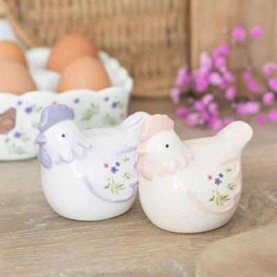  - Cute Ceramic Hen Salt & Pepper ShakersPastel Kitchen Decor