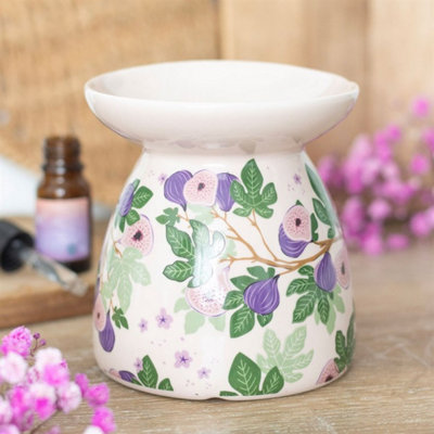 Fig Tree Print Ceramic Oil BurnerFresh Scent Diffuser For Aromatherapy from B&Q