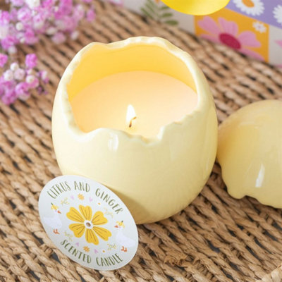 Citrus & Ginger Egg-Shaped CandleSpring Scented Home Decor from B&Q