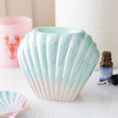 Iridescent Shell Oil BurnerMermaid Magic Ceramic Diffuser from B&Q