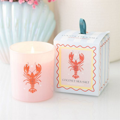 Pastel Lobster Coconut & Sea Salt CandleBeachy Gift & Decor from B&Q