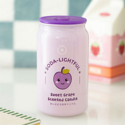 Sweet Grape Soda Can CandleKawaii Purple Grape Scented Candle from B&Q