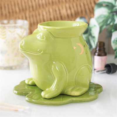 Whimsical Frog-Shaped Ceramic Oil Burner For Fragrance Diffusion from B&Q