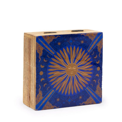 The Sun Hop Hare Medium Enamel Square Jewelry BoxHandcrafted & Vibrant from B&Q