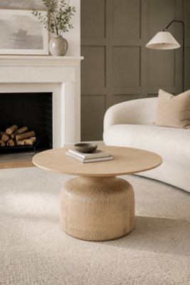  - Tickhill Nordic Mango Wood Round Coffee Table
