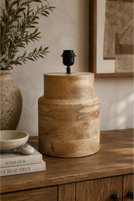  - Wooden Glory Table Lamp Without Shade