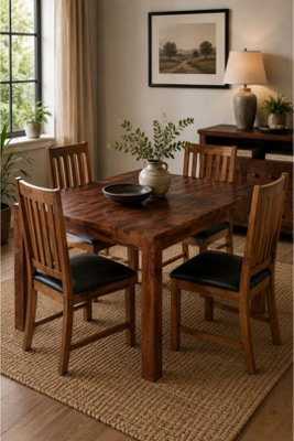  - Southborough Dark Mango Small Dining Table 4Ft 120Cm Walnut