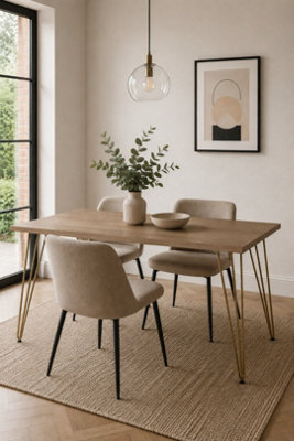  - Silchester Rectangular 6 Seater Dining Table Light Mango