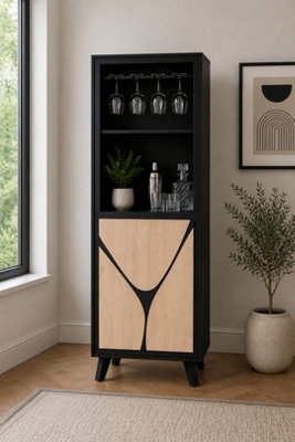  - Shildon Mango Wood Drinks Cabinet With Door And Shelves