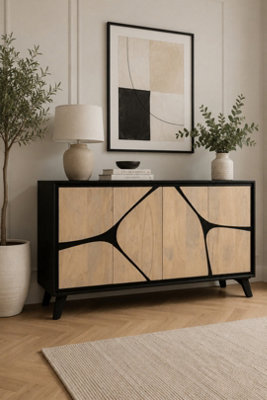  - Shildon Wide Sideboard Mango Wood Two Tone