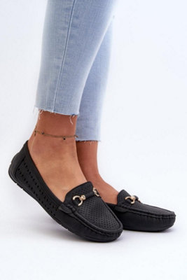 Gold Front Openwork Moccasins Soft Insole Comfort Everyday from B&Q