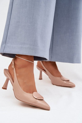Pointed Toe Stiletto Heel Sandals With Buckle Strap Detail from B&Q