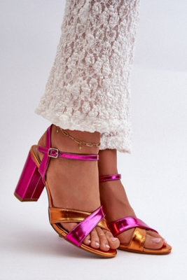 Intertwining Strap Stiletto Heel Sandals With Buckle Comfort from B&Q