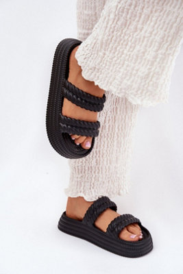 Platform Foam Flip Flops With Front Straps For Comfort Day from B&Q
