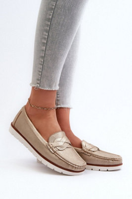 Moccasin Slip On With Interlacing Straps And Rubber Sole from B&Q