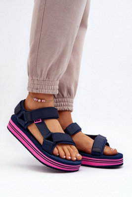 Lee Cooper Textile Velcro Sandals With Foam Platform Summer from B&Q